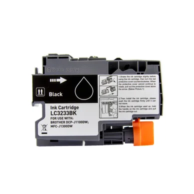 WL Blækpatron sort, erstatter Brother LC3233BK 0LC3233BK Modsvarer: LC3233BK