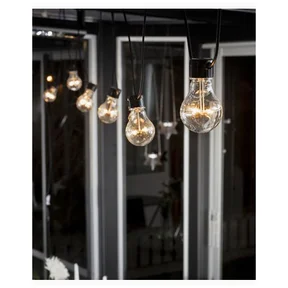 Ljusslinga 10st LED-lampor amber 24v/IP44