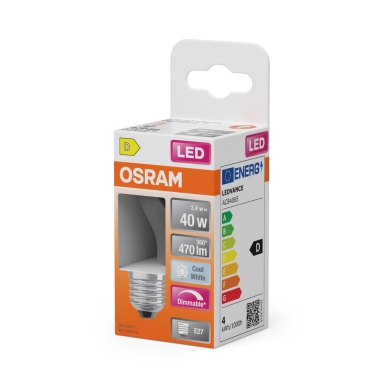 OSRAM LED Pallo 40 Himmennettävä Kirkas 3,4W 840 E27 4099854444661 Vastaa: N/A