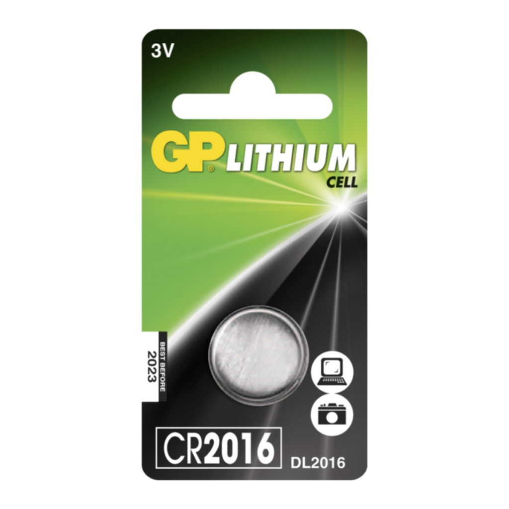 GP BATTERIES GP CR 2016-C1 Batterier og ladere,Litiumbatterier,Knappeceller