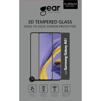 Gear alt Hærdet Glas 3D Gummed Sort Samsung A51