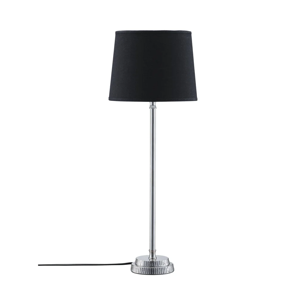 Kent Bordslampa med Svart skärm & Kromfärgad fot