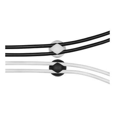 DELTACO självhäftande kabelhållare, 6-pack