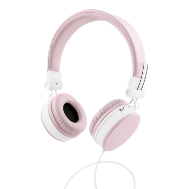 Streetz Streetz Hovedtelefoner med mikrofon, foldbare, 3,5 mm tilslutning, 1 knap fjernbetjening, pink HL-W202 Modsvarer: N/A