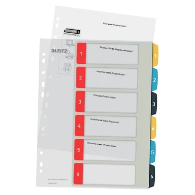 Leitz Leitz Cosy 1-6 printbart register, PP 12460000 Modsvarer: N/A