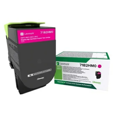 Lexmark Tonerkassette magenta 3.500 sider 71B2HM0 Modsvarer: N/A billede