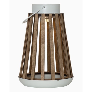 LED solar bordlampe Catania lavet af birketræ