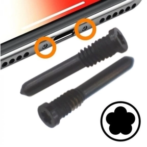 Pentalobe bottenskruvar iPhone XR, svart