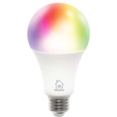 DELTACO Smart Home LED-lamppu RGB E27 A60, 9W SH-LE27A60RGB02 Vastaa: N/A