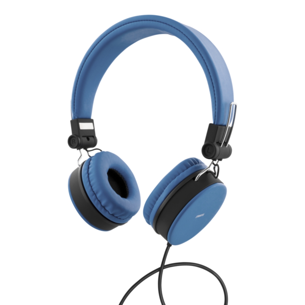 Streetz Hörlurar, 3,5 mm, fjärrkontroll, 1,5 m kabel, blå