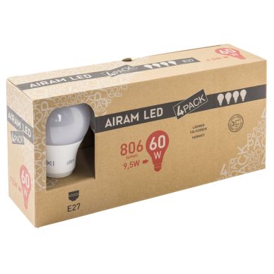 AIRAM alt Airam LED Normallampa E27 8W, 4-pakk