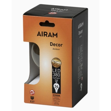 AIRAM alt LED pære E27 G95 dæmpbar 2200K 360 lumen