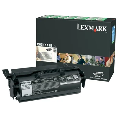 Lexmark Tonerkassette sort 36.000 sider, høj kapacitet, return X654X11E Modsvarer: N/A billede