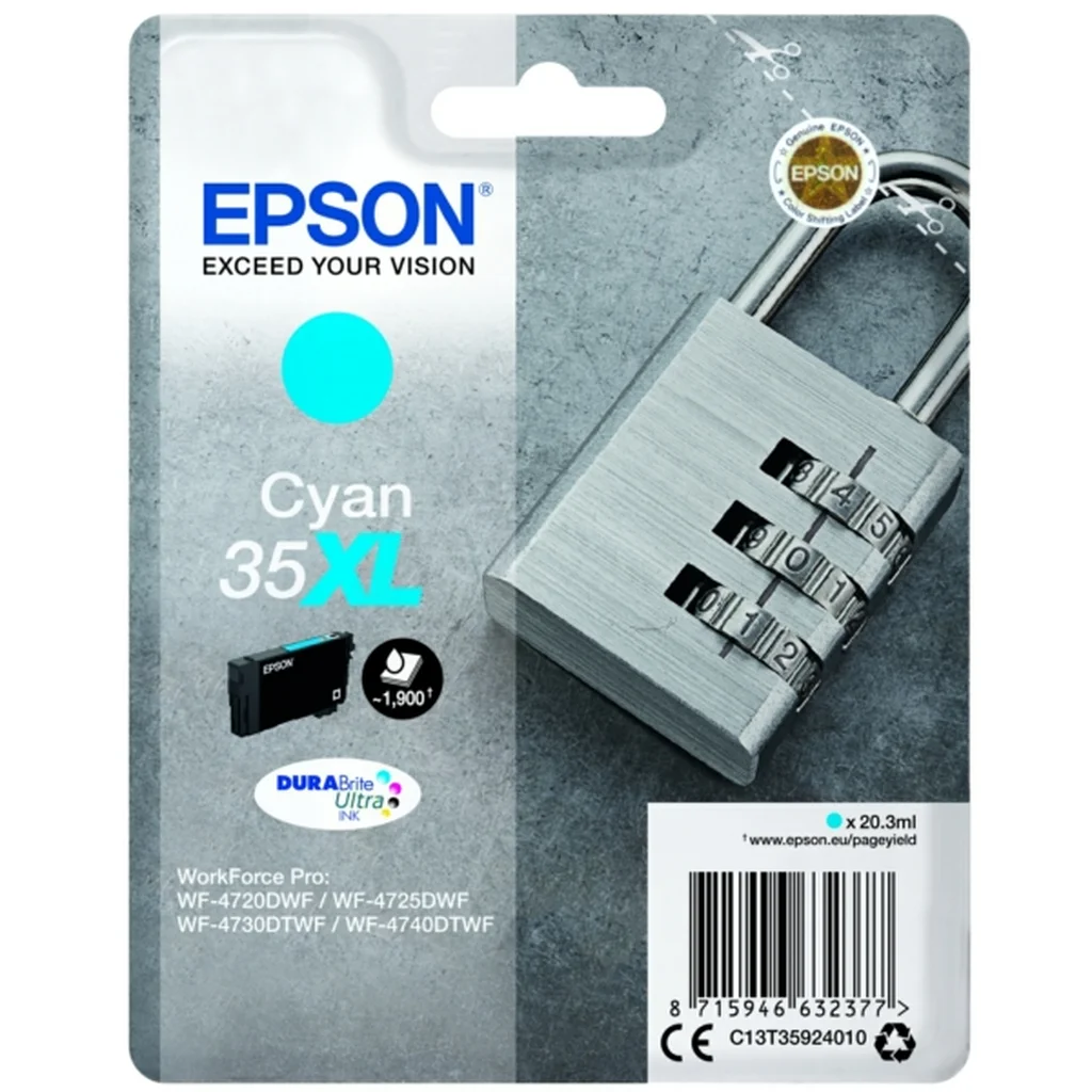 Epson 35XL Bläckpatron Cyan