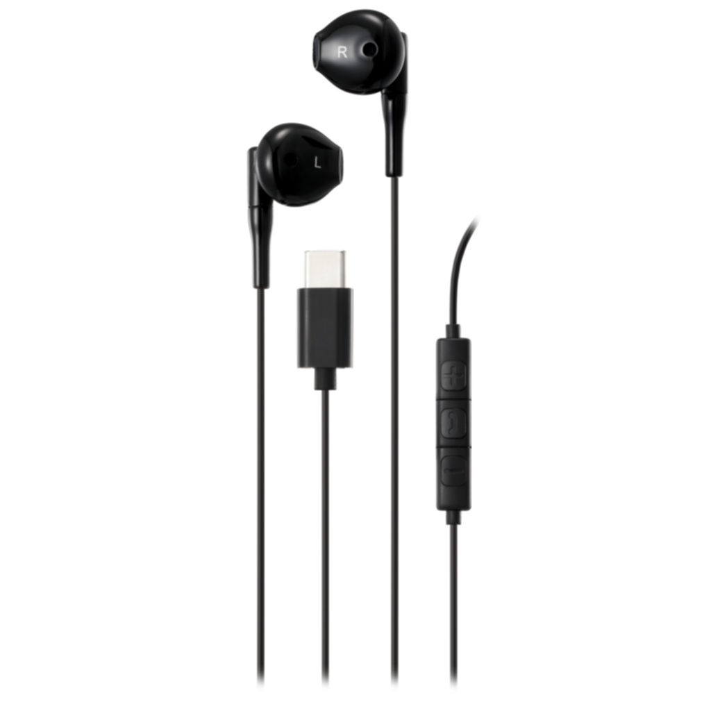 Streetz C210 Semi-in-ear hörlurar, 3-button, USB-C, black