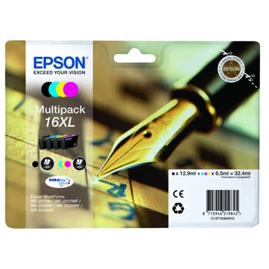 Epson Mustepatruuna MultiPack Bk,C,M,Y XL, 12,9 ml T1636 Vastaa: N/A