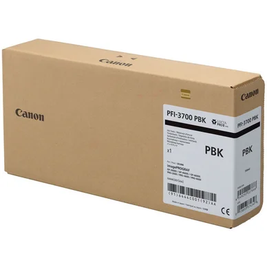 Canon Canon PFI-3700 Blekkpatron Svart foto PFI-3700PBK Modsvarer: N/A
