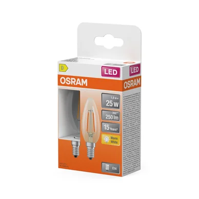 OSRAM LED Krone 25 Klar 1,8W 827 E14 4099854469015 Modsvarer: N/A