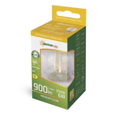 E27 LED Pallolamppu kirkas 5,5W 4000K 700 lumenia