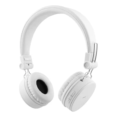 Streetz BT-kuulokemikrofoni, kokoon taittuva, on-ear, 3,5mm, valkoinen