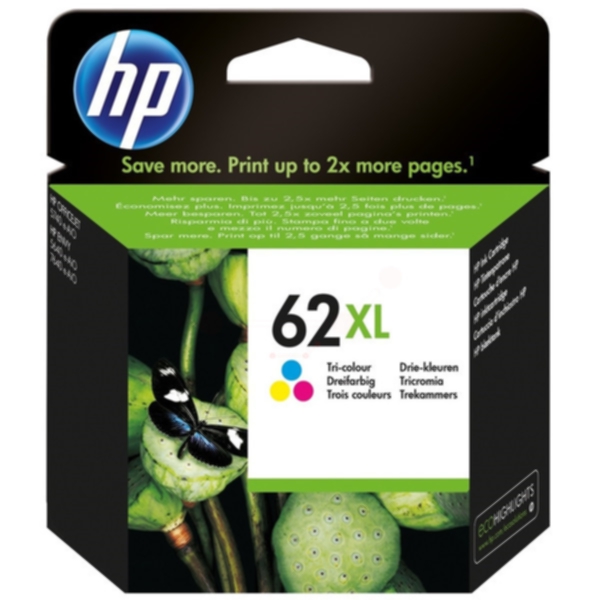 HP HP 62XL Blekkpatron 3 farge C2P07AE Tilsvarer: N/A