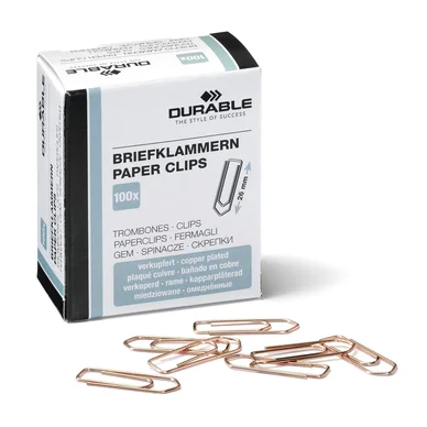 DURABLE Plastikclips Durable 26 mm, 100 stk. 4005546102009 Modsvarer: N/A