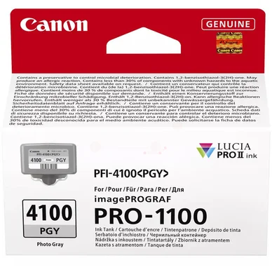 Canon Canon PFI-4100 Mustepatruuna Harmaa photo PFI-4100PGY Vastaa: N/A