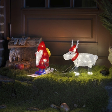 Konstsmide Konstsmide Joulupukki ja poro, Joulukoriste akryyliä 40 LED