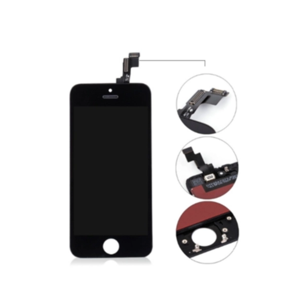 LCD-skärm AC Factory för iPhone 5S, svart