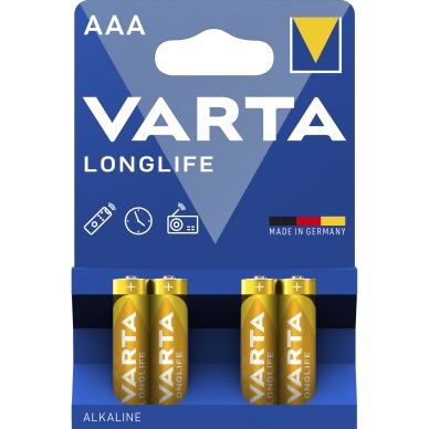 Varta Varta Longlife batteri - AAA, 4 pk. 4103101414 Modsvarer: N/A
