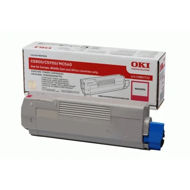 OKI Tonerkassette magenta 6.000 sider 43865722 Modsvarer: N/A billede