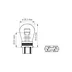 Bosma billampa W2,5x16q 32/2CP S25q P27/7W 12V