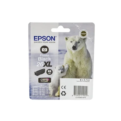 Epson Epson 26XL Blækpatron sort foto T2631 Modsvarer: N/A billede