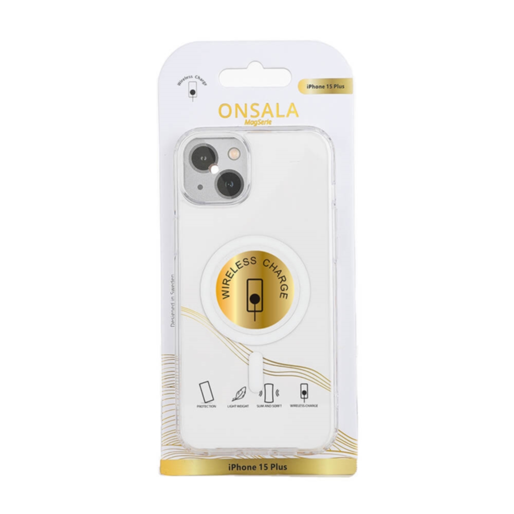 Onsala Mobilskal TPU MagSeries iPhone 15 Plus, Transparent