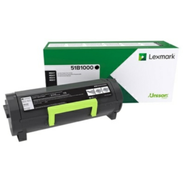 Lexmark Tonerkassett svart, 2.500 sider 51B00A0 Tilsvarer: N/A