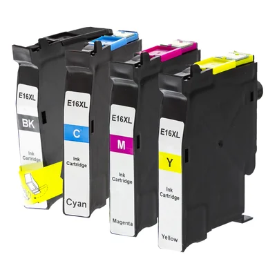 inkClub Multipakke blækpatroner - erstatter Epson 16XL BK/C/M/Y KEC07-4 Modsvarer: T1636