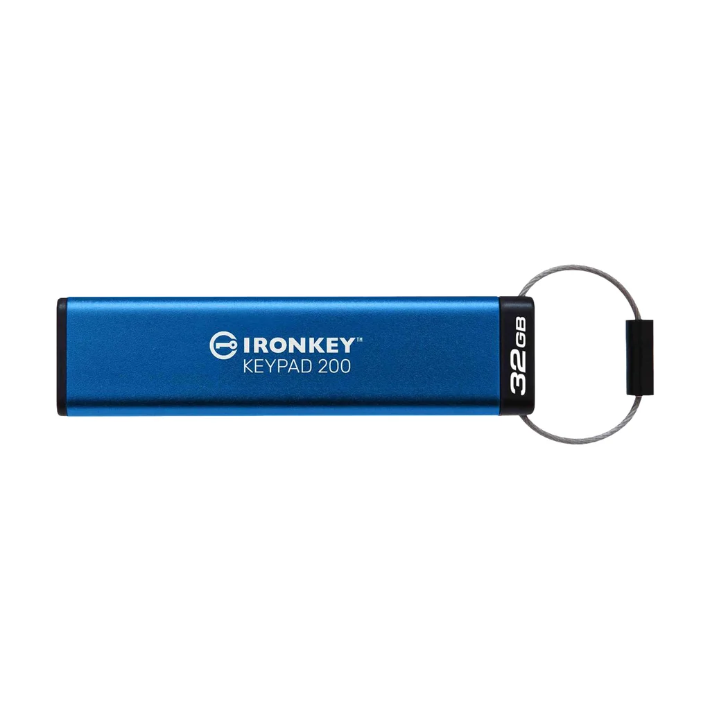 32GB IronKey Keypad 200, FIPS 140-3 Lvl 3 (Pending) AES-256