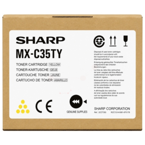 Sharp MX-C36T Tonerkassett Gul