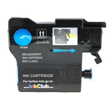 inkClub Blækpatron cyan, 800 sider KBA043 Modsvarer: LC985C