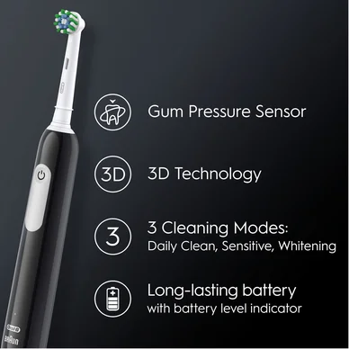 Oral-B Pro 1 Series 1 Eltandbørste Black + Extra Refill Oral-B Pro 1 Series 1 Eltandbørste Black + Extra Refill