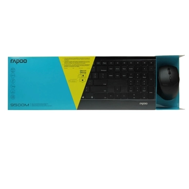 Rapoo alt RAPOO Keyboard/Mus Sett 9500M Multi-Mode Trådløs Svart