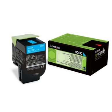 LEXMARK LEXMARK 802C Tonerkassette Cyan passend für: CX 310 Series;CX 410 Series;CX 510 Series;CX310dn;CX310n;CX410de;CX410dte;CX410e;CX510de;CX510dhe;CX510dthe