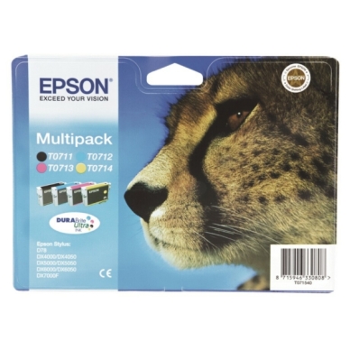 Epson Multipack T0711 + T0712 + T0713 +T0714 T0715 Modsvarer: N/A