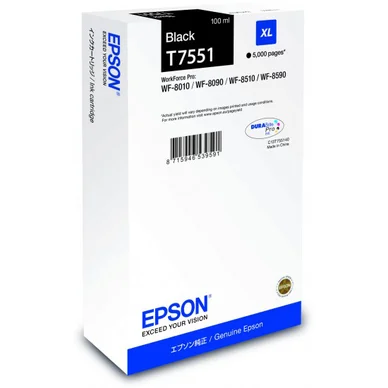 Epson Epson T7551 Blækpatron sort T7551 Modsvarer: N/A billede