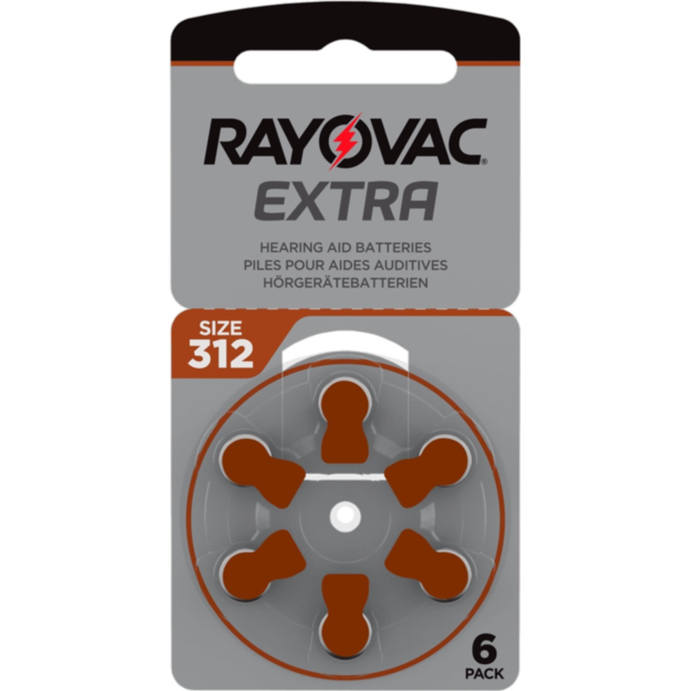 RAYOVAC Rayovac Extra advanced ACT 312 BRUN Batterier og ladere,Batterier til høreapparat