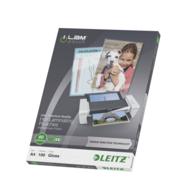 Leitz Lamineringslommer A4 UDT 80my Pakke/100