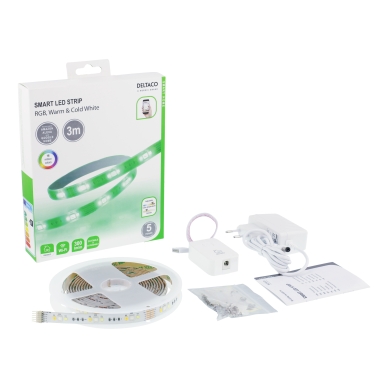 Smart Home LED-strip RGB, 3 m, 3M-tape, dæmpbar