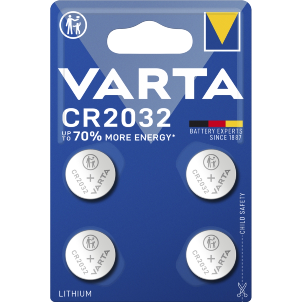 Varta CR2032 Litium knappcellsbatteri - 4 Pack