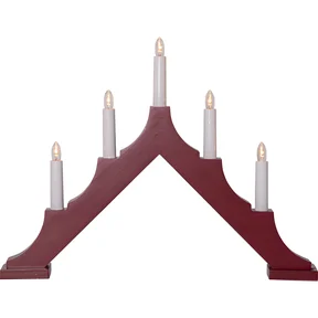 Ljusstake Alma Röd 44cm
