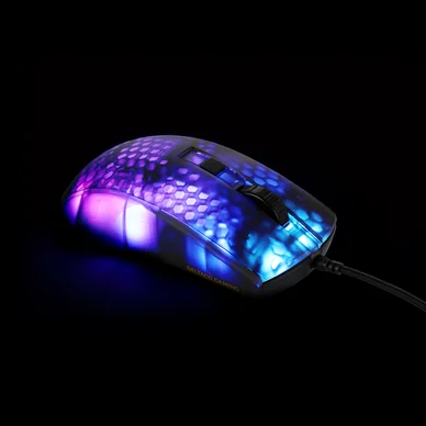 Deltaco DM310 Ultralätt Datormus Gaming Semi-transparent RGB